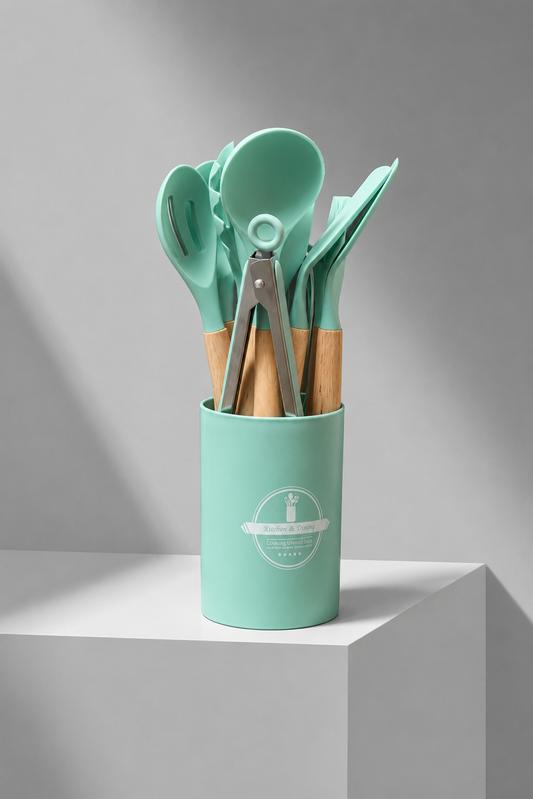 The Helpful 12-Piece Silicone Kitchen Utensil Set