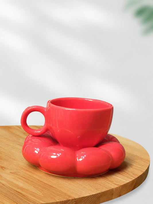 The Red Bubble Cup & Saucer