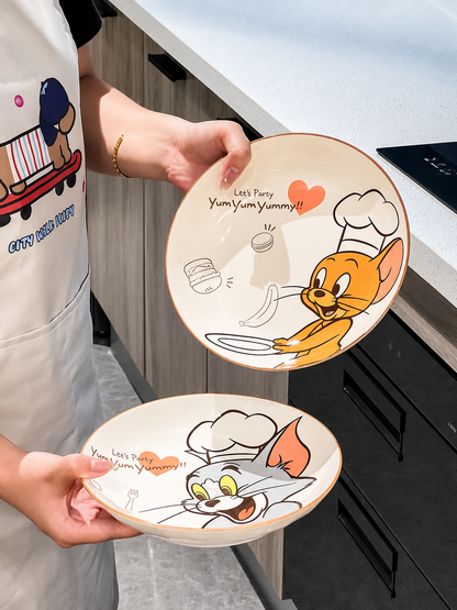 Tom And Jerry Chef Ceramic Deep Plate