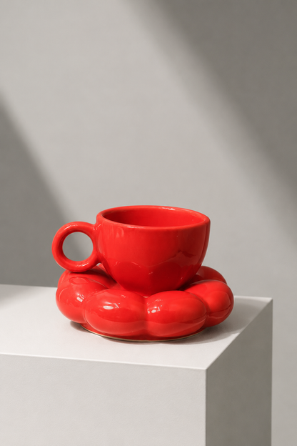 The Red Bubble Cup & Saucer