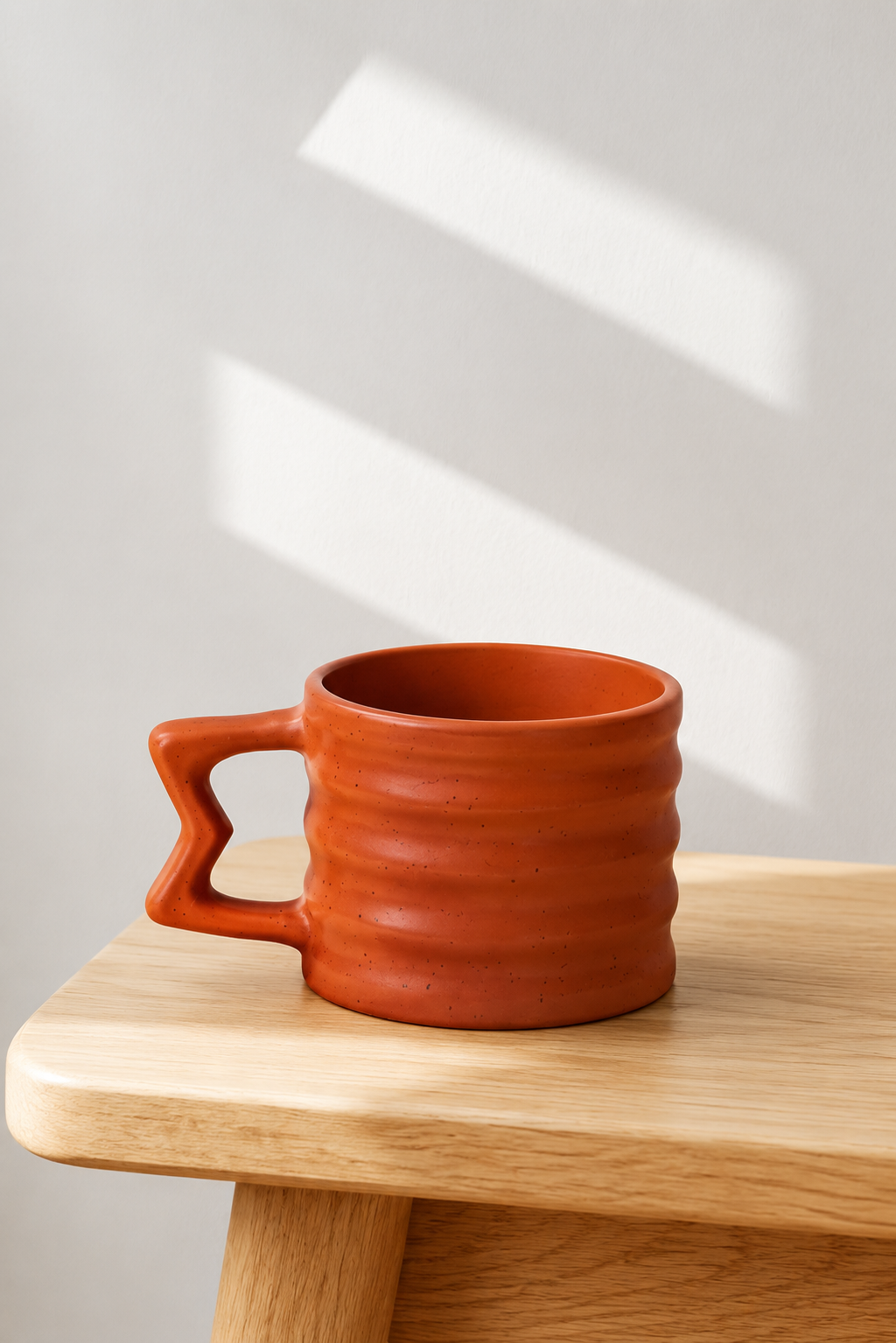 The Terracotta Clay Ripple Mug 200ml | Set of 2
