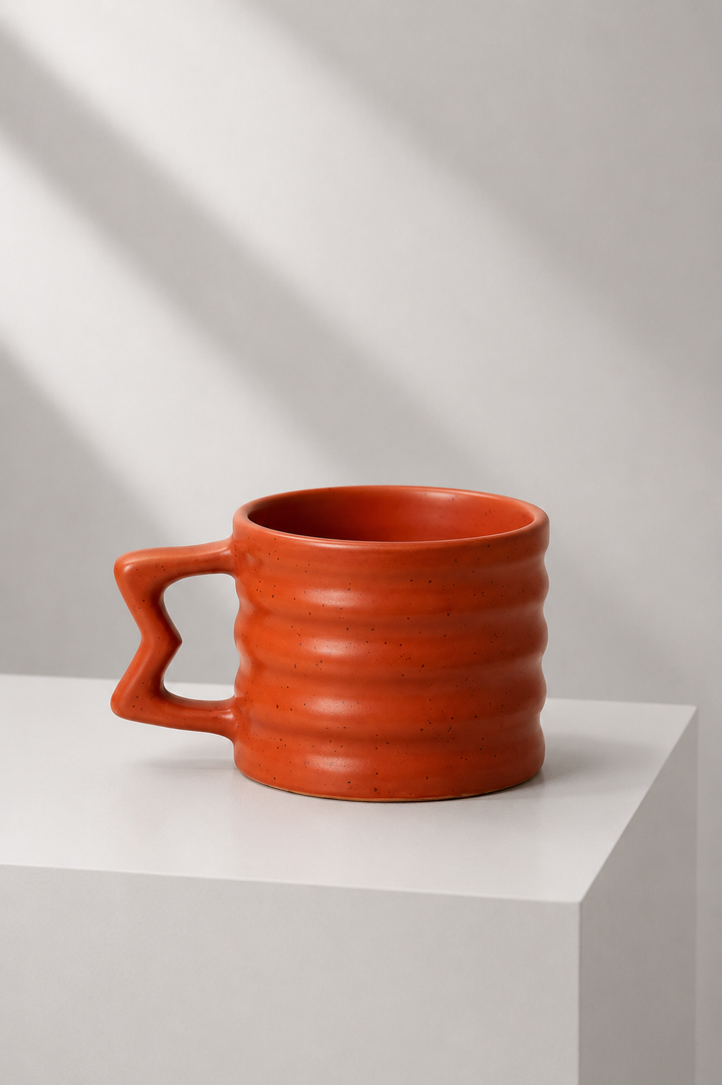 The Terracotta Clay Ripple Mug 200ml | Set of 2