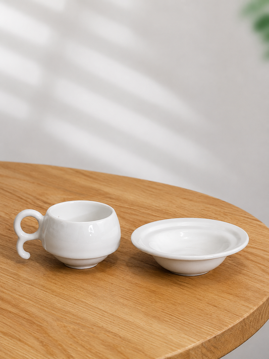 The Empress White Cup & Saucer Set
