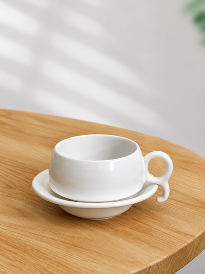 The Empress White Cup & Saucer Set