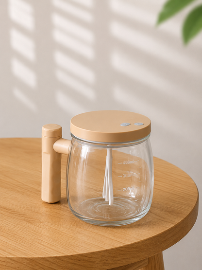 The Helpful Auto Stir Glass Cup