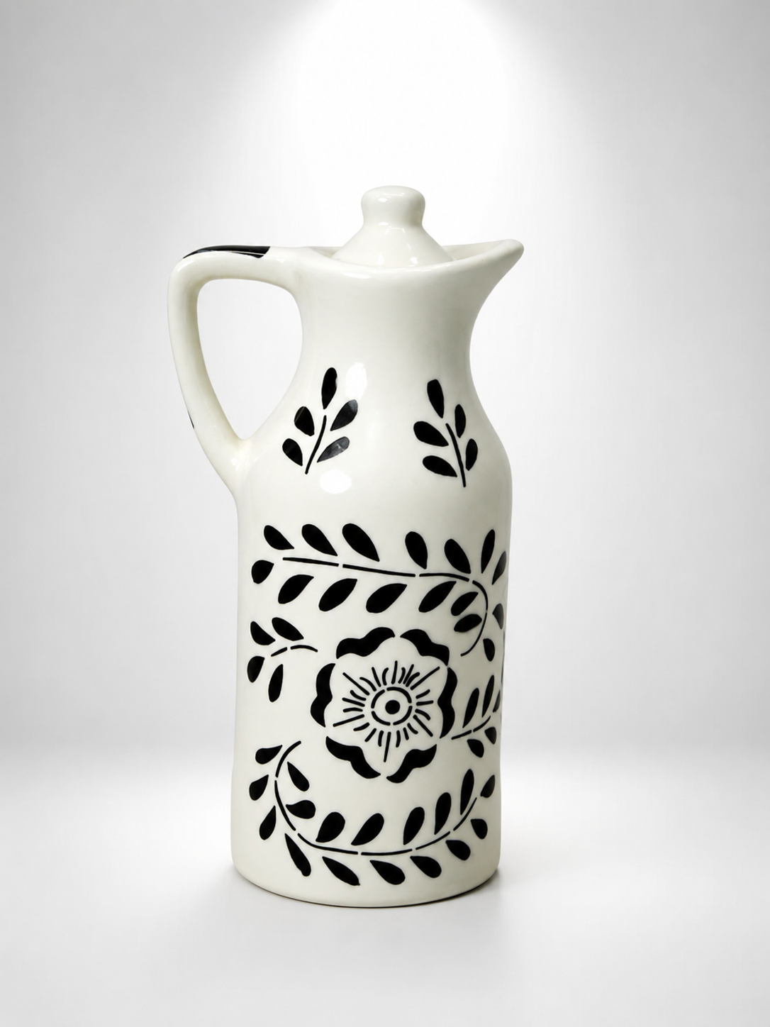 FLORAL CERAMIC OIL DISPENSER