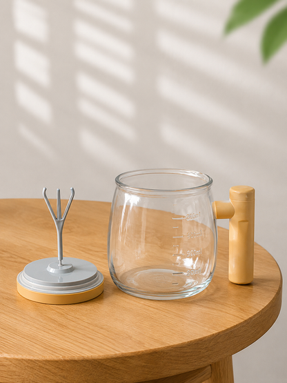 The Helpful Auto Stir Glass Cup
