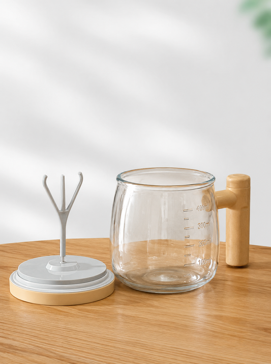 The Helpful Auto Stir Glass Cup