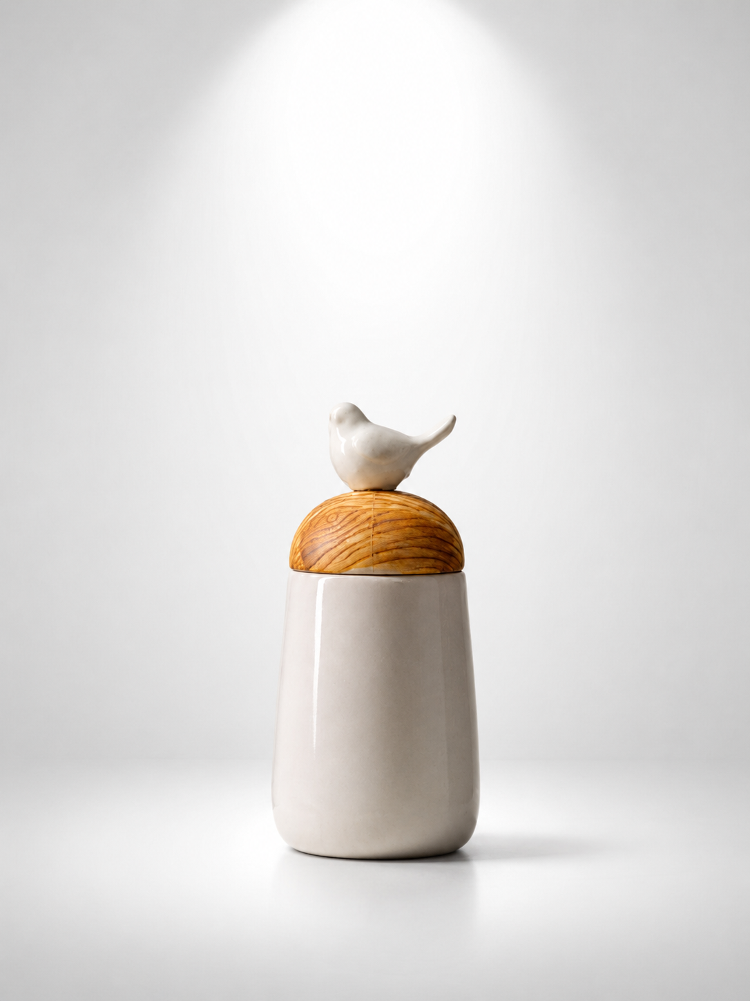 The Helpful Nordic Bird Ceramic Container 500ml