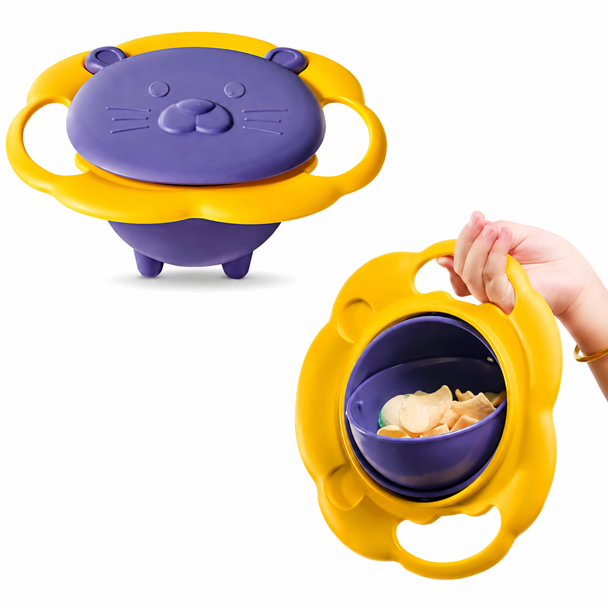 The Helpful Gyro Spill-Proof Baby Bowl