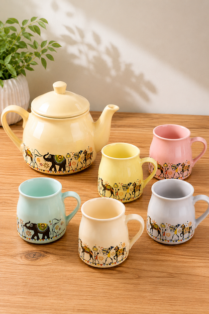 The Colourful Kettle & Cup Set