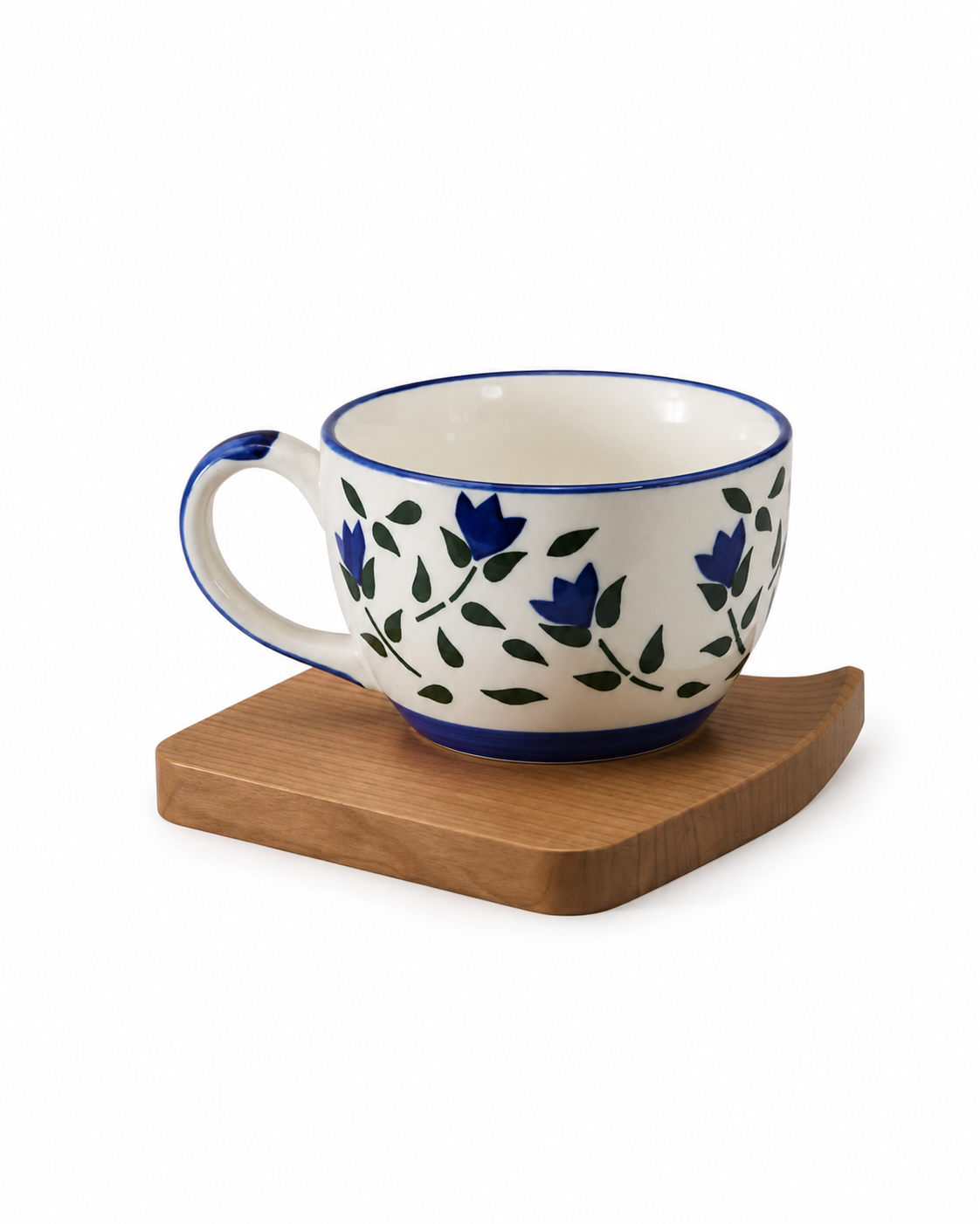 The Blue Bloom Khurja Soup Cup