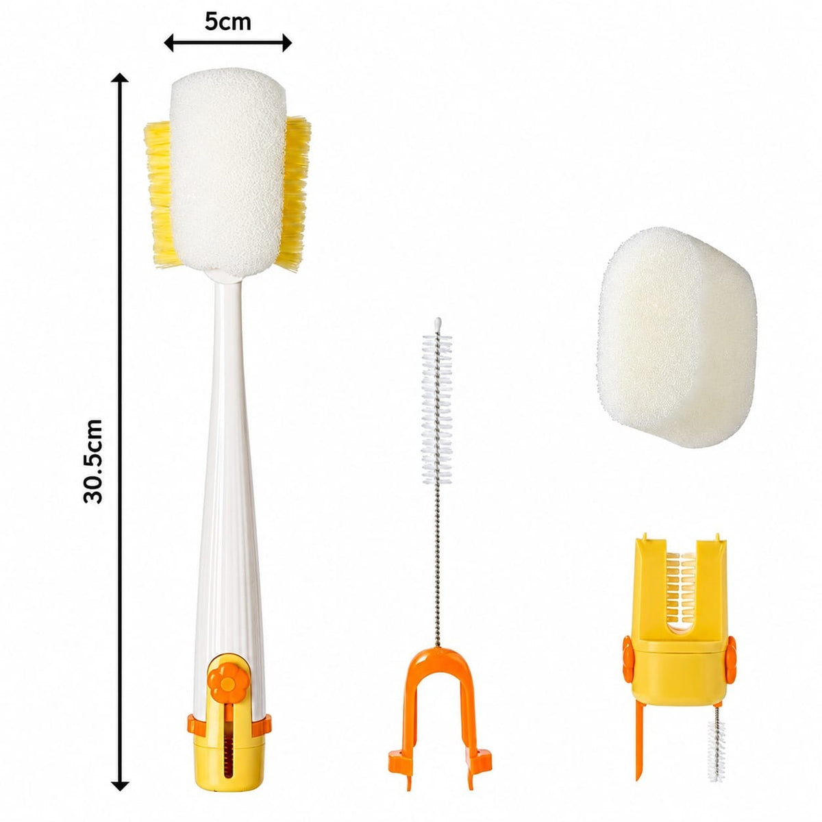 The Helpful 5-in-1 Bottle & Cup Cleaning Brush Set