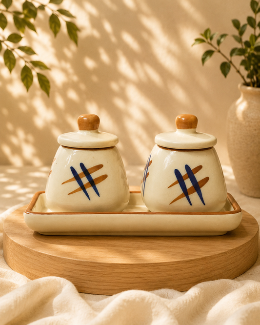 The Helpful Pickle Jar Set (2 Jars with Tray)