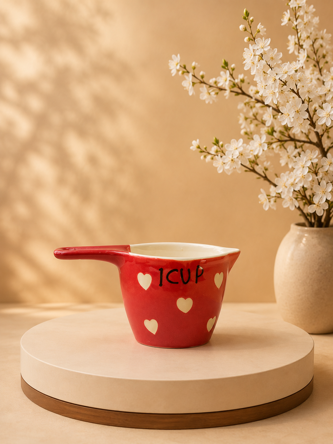 The Helpful Ceramic Measuring Cup Set – Handmade & Hand-Painted | Khurja Ceramics | Set of 4