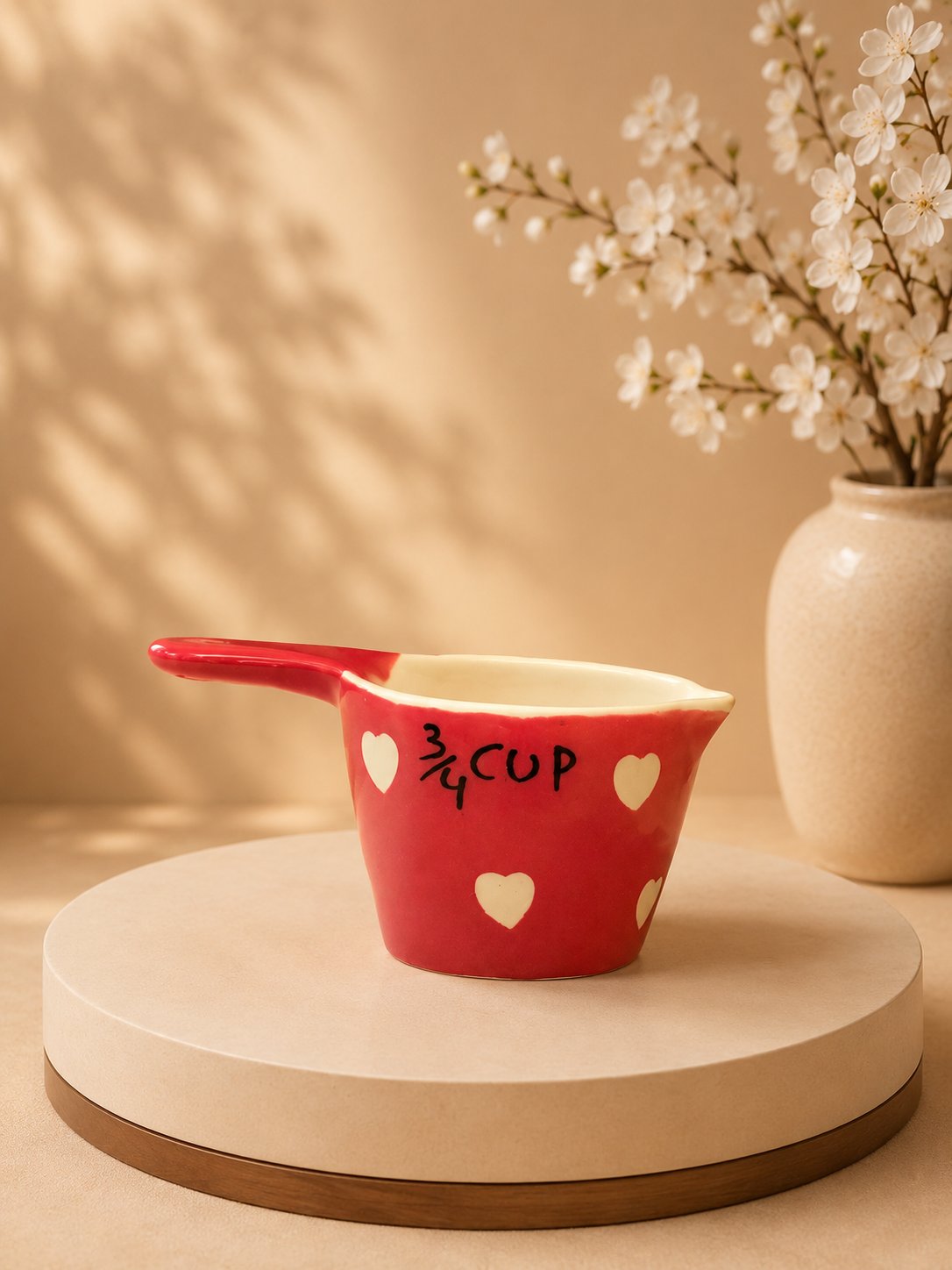 The Helpful Ceramic Measuring Cup Set – Handmade & Hand-Painted | Khurja Ceramics | Set of 4