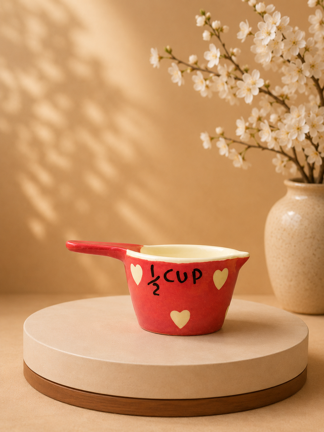 The Helpful Ceramic Measuring Cup Set – Handmade & Hand-Painted | Khurja Ceramics | Set of 4