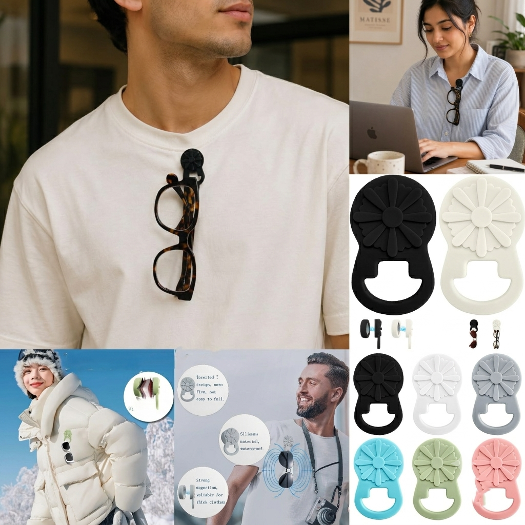The Helpful Magnetic Eyewear Holder – Silicone Glasses Clip