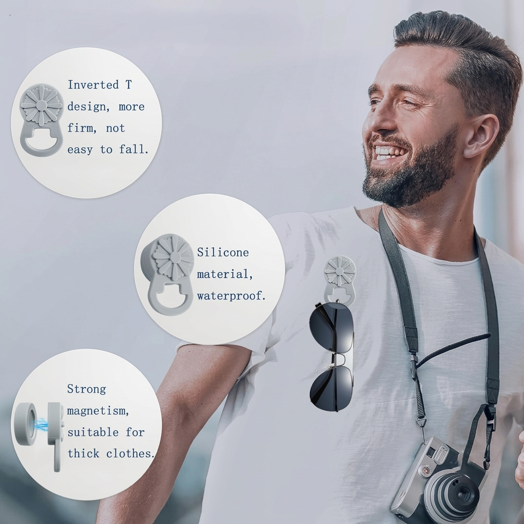 The Helpful Magnetic Eyewear Holder – Silicone Glasses Clip