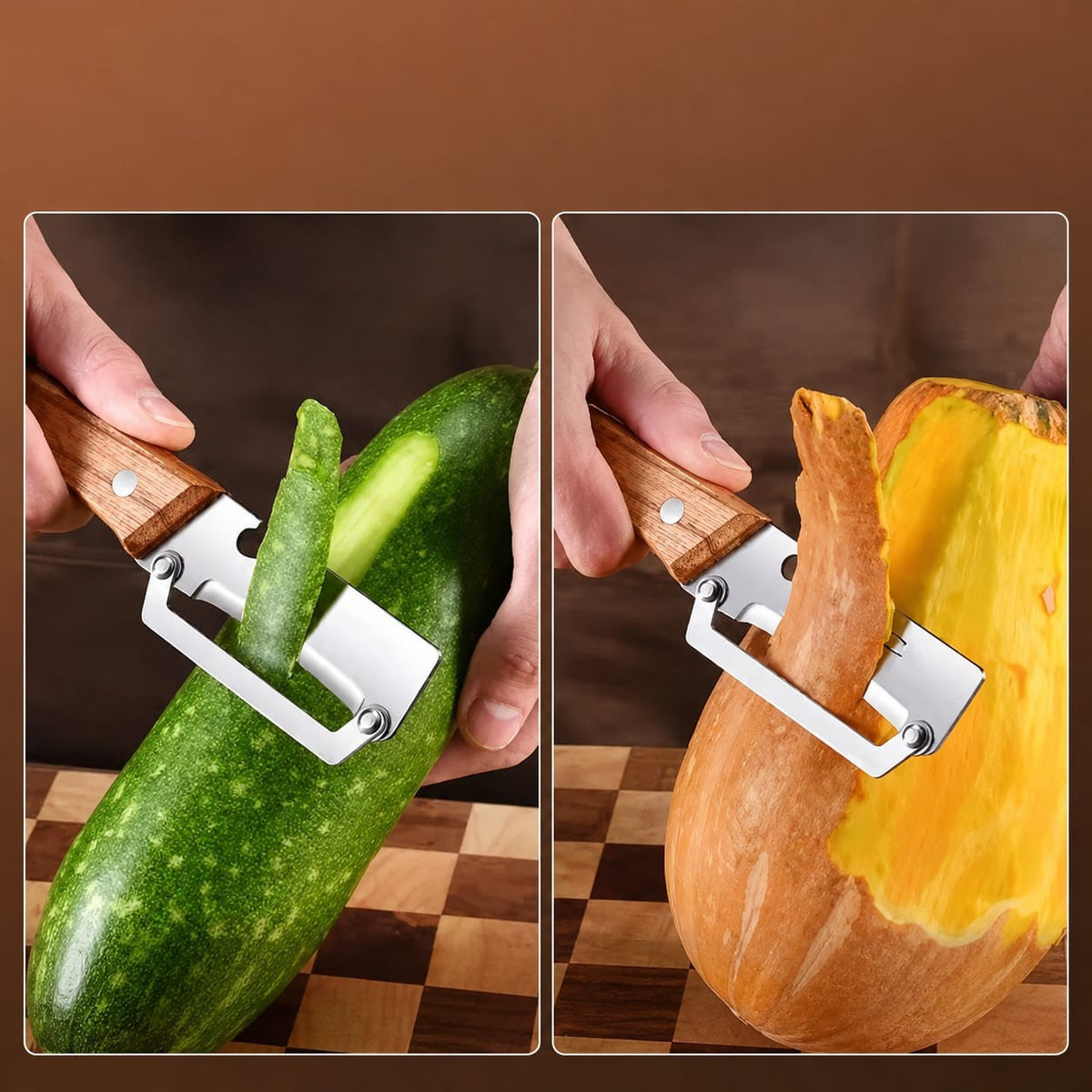 The Helpful Multi-Function Wooden Handle Peeler & Bottle Opener