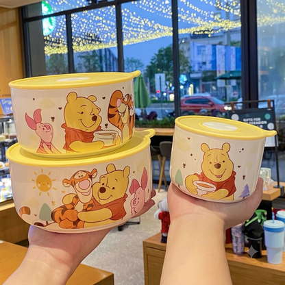The Helpful Pooh & Friends Ceramic Bowl Set with Lids