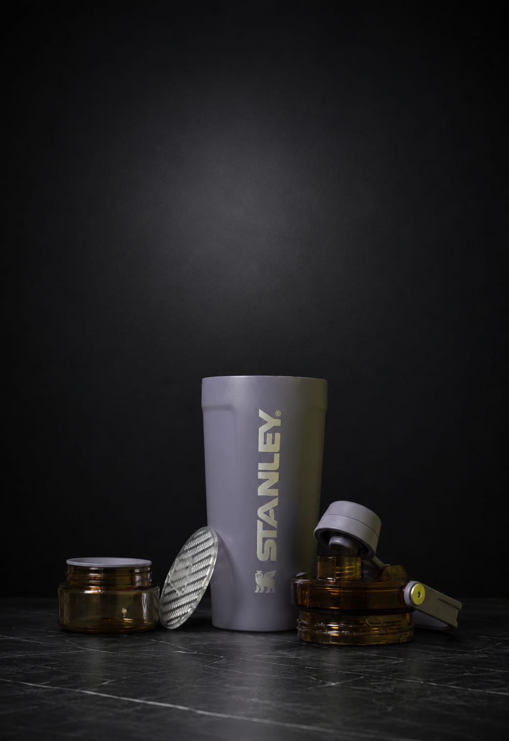 Stanley Protein Shaker Bottle – 590ML | Leak-Proof Gym Shaker with Built-in Powder Container