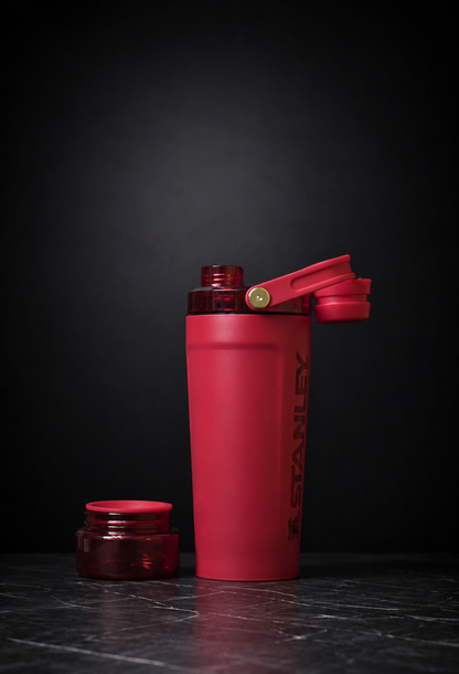 Stanley Protein Shaker Bottle – 590ML | Leak-Proof Gym Shaker with Built-in Powder Container