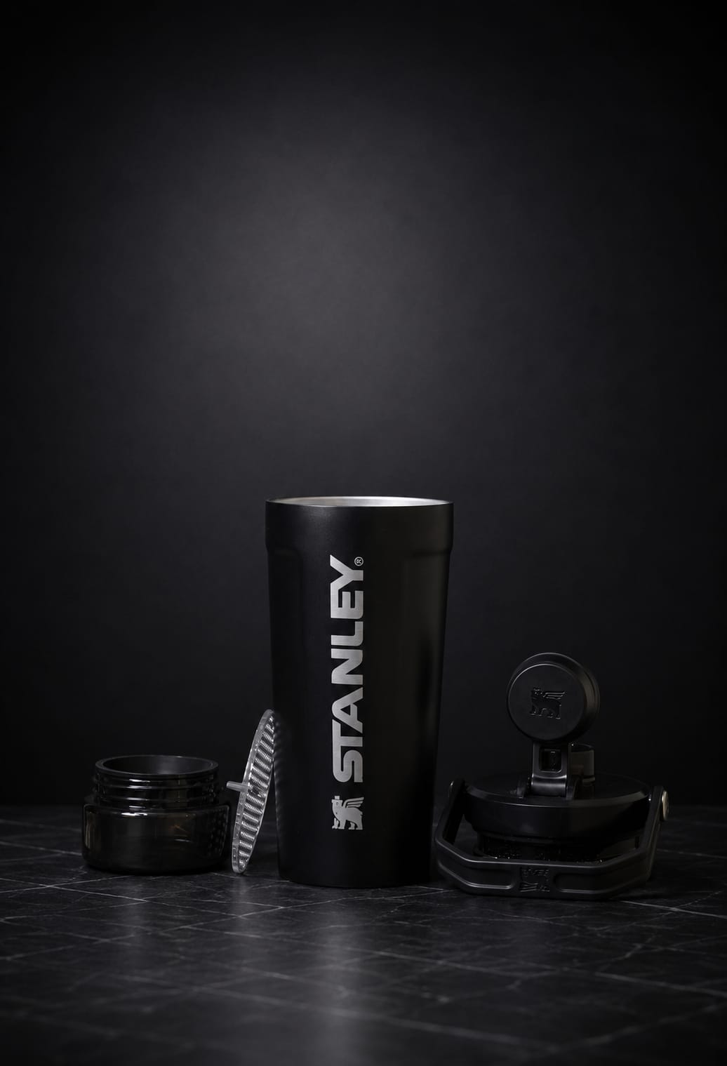 Stanley Protein Shaker Bottle – 590ML | Leak-Proof Gym Shaker with Built-in Powder Container