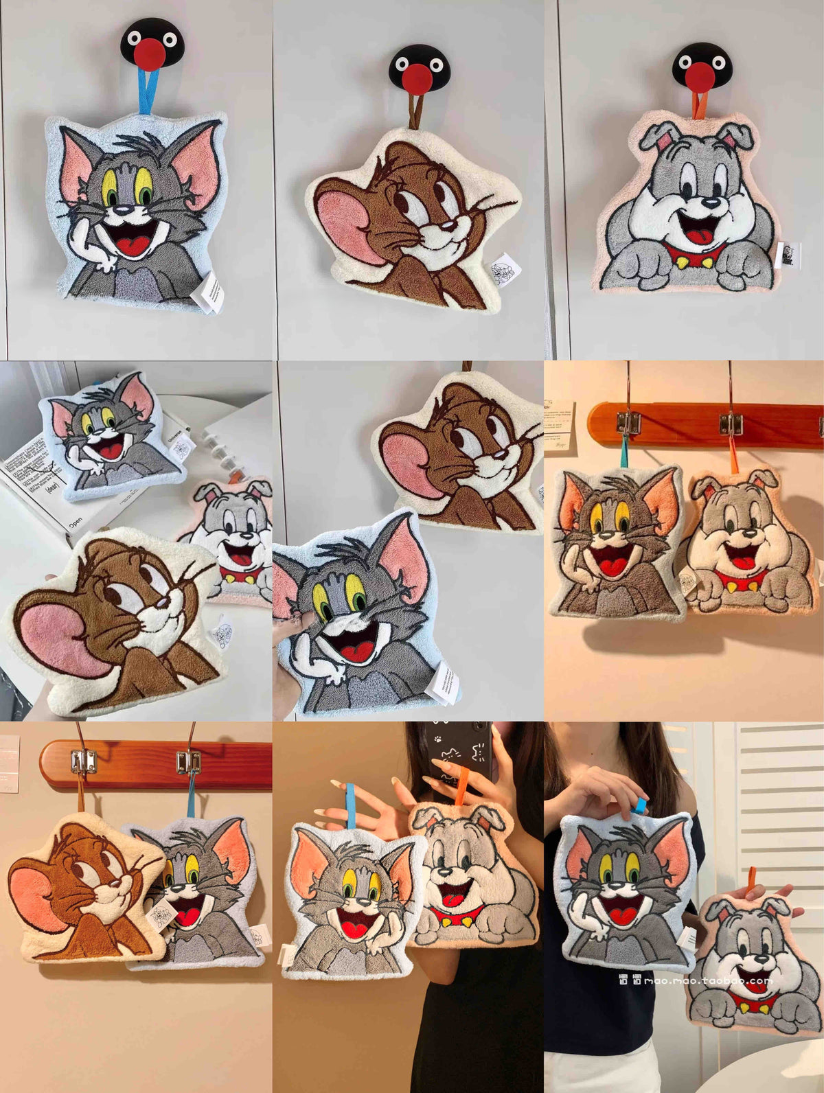 The Helpful Tom & Jerry Embroidered Hand Towel (Microfiber)